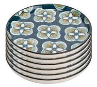 Amadeus Assiette plate Imany à motifs 26 cm Grès Bleu foncé