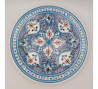 Assiette plate Marocain turquoise - D 28 cm