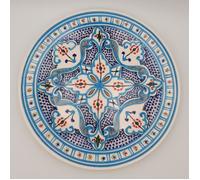 Assiette plate Marocain turquoise - D 28 cm