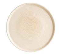 Assiette Plate Mirage Ripple Beige En Céramique Émaillée 28 Cm Restaurant