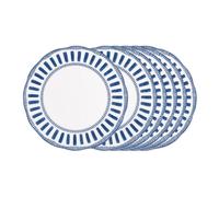 Table Passion - Assiette plate Napoli 27 cm - Lot de 6 - Bleue