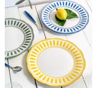Table Passion Assiette plate Napoli 27 cm Porcelaine Vert (lot de 6)