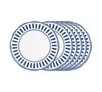 Table Passion - Assiette plate Napoli 27 cm - Lot de 6 - Bleue