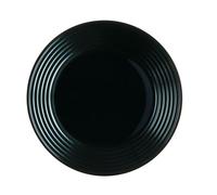 Assiette Plate Noire 27cm Harena - Luminarc - Verre Opale Extra Résistant