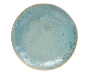 Assiette plate Pia D28cm bleu - Atmosphera Créateur d'intérieur