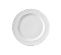 HENDI Assiette plate, bords renforcés, émaillage de qualité, résistance aux impacts et à l'usure, convient à micro-ondes et lave-vaisselle, ø255mm, porcelaine blanche