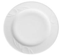 Assiette plate porcelaine blanche décorée Ø 240 mm x 12