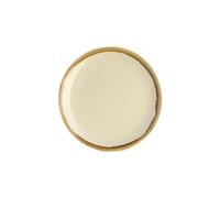 Assiette Plate Ronde Couleur Sable 230 mm - x 6 - - Porcelaine