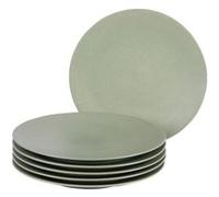 Table Passion - Assiette plate Vésuvio sauge 27 cm (lot de 6)
