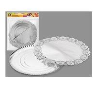 assiette présentation carton napperon 30cm argent - bestgreen 358500 Gris G