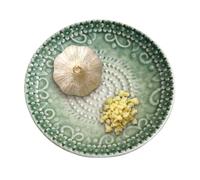 Assiette Râpe À L'ail - Plat Broyeur | Râpe À Ail - Large Gamme D'applications, Création De Trempettes Savoureuses Pour Les Aliments De Cuisine, Râper Au Gingembre, Beurre, Citron, Tomate