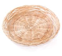 Assiette ronde en bambou, diamètre 25 cm (lot de 5)