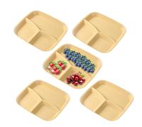 Assiettes à Compartiments pour Adultes Plateau de Service 3 Compartments