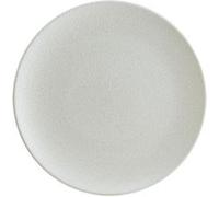 Assiettes à nourriture plates de 12 pièces rondes et empilables 280g VIO, plat à salade et dessert, plats végétariens en porcelaine blanc - Dimension: 17 x 2.2 cm