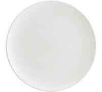 Assiettes à nourriture plates de 6 pièces rondes et empilables 1.04kg VIO, plat à salade et dessert, plats végétariens en porcelaine blanc - Dimension: 30 x 3 cm
