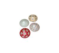 Assiettes à pâtes en céramique multicolore, lot de 4, creuses, motifs fleuris et graphiques - Chehoma, Bohemian - Ø19xH5 cm