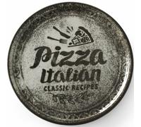 Assiettes à pizza en porcelaine noire, collection Recipe Collection, diamètre 33