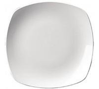 Assiettes Carrées 252(Ø)mm Blanches Churchill - x 12 - - Porcelaine NC G