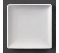 Olympia Assiettes carrées 240 mm U155, porcelaine blanche, lot de 12