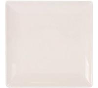 Assiettes carrées de 12 pièces WANG, Plat de service à dessert et entrées en porcelaine blanc - Longueur 20.5 x largeur 20.5 x Hauteur 2 cm - VISIODIRECT - Blanc G