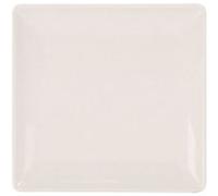 Assiettes carrées de 24 pièces WANG, Plat de présentation pour viande, entrées et desserts en porcelaine blanc - -