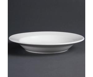 Assiettes creuses blanches 270 mm Olympia - Lot de 6