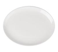 Olympia - Service de 12 assiettes blanches ovales Olympia Athena 254 x 197 mm - Vaisselle en porcelaine émaillée CC211