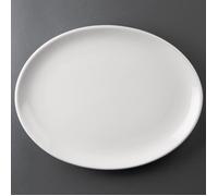 Assiettes Creuses Ovales en Porcelaine Blanche 305(L)x241(l)mm Athena Hotelware - x 6 - Olympia - - Porcelaine241 305x29mm Multicolore G
