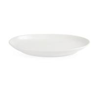 Olympia Lot de 2 assiettes ovales profondes en porcelaine Blanc 365 x 235 mm