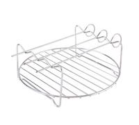 Assiettes De Barbecue En Acier Inoxydable Étagères Et Épingles De Barbecue En Métal Supports À Torréfier En Acier Inoxydable Pour Four De Pique-Nique En Plein Air 1 Ensemble