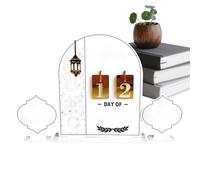 Assiettes de l'Avent pour table | Décoration de compte à rebours avec festivals du Moyen-Orient | Panneau acrylique décoratif de l'Avent | Pour maison sur le bureau, étagère de table à manger, armoire