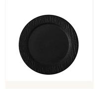 assiettes de service Assiette à Steak, nourriture occidentale, assiette chinoise, blanche domestique, Simple, petit déjeuner, Dessert, Plate, de cuisine Restaurant assiettes de pâtes(Noir,Moyen)