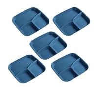 Assiettes divisées pour adultes, plateau de service divisé avec 3 | Lot de 5 assiettes avec compartiments pour adultes, cuisine, salade, riz, fromage