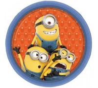 Assiettes en carton Minions : 8 assiettes de fête Amscan G