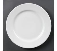 Assiettes à Bord Large Blanches 310(Ø)mm - Lot de 6 - Olympia