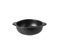 Assiettes plates en céramique à motif de pierre - Bol à soupe à double oreille - Grande capacité - Bols à salade - Vaisselle de cuisine givrée - Assiettes empilables