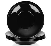 Assiettes Creuses Vilde - Set de 6 - 21,5 x 21,5 x 3,2 cm - Noir