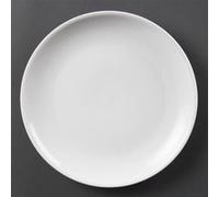 Assiettes Plates Rondes en Porcelaine Blanche 280 mm x 6 Olympia NC G