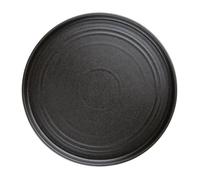 Assiettes plates rondes texturées Olympia Cavolo noires 270mm (lot de 6)