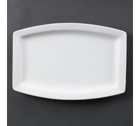 Assiettes rectangulaires Olympia Whiteware 32 x 21 cm (6 pièces)