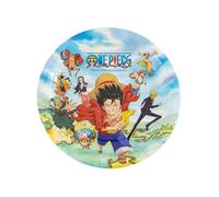 Assiettes rondes - CHAKS - One Piece - 23 cm - Lot 8 - Carton (Licence officielle)