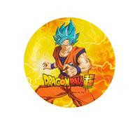 Chaks Assiettes en carton Dragon Ball Z 23 cm Lot de 8 Jaune