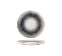 Assiettes rondes de 24 pièces EMA, Plat de présentation pour viande, entrées et desserts en porcelaine décorée - diamètre 15 x Hauteur 2,1 cm - -