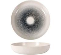 Assiettes rondes de 6 pièces EMA, Plat de présentation creuses pour soupe, entrées et desserts en porcelaine décorée - VISIODIRECT - G