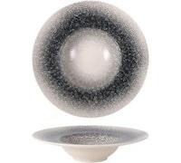 Assiettes rondes de 6 pièces EMA, Plat de présentation creuses pour soupe, pâtes et desserts en porcelaine décorée - diamètre 28 x Hauteur 6,8 cm - VISIODIRECT - G