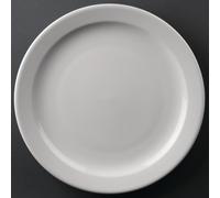 Assiettes rondes Olympia Athena à bord étroit 25,4 cm (12 pièces)