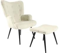 Assise Home ESPRIT Blanc Polyester Métal 72 X 74 X 97 cm