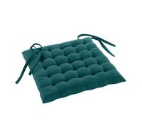 Douceur d'Intérieur, Assise Matelassée (38 x 38 cm) Twily Emeraude, Coton et Polyester Récyclé