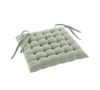 Assise matelassée en coton et polyester recyclé Sauge 38x38 cm