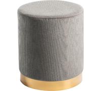 Assise rembourrée en velours plissé, couleur or clair et gris clair